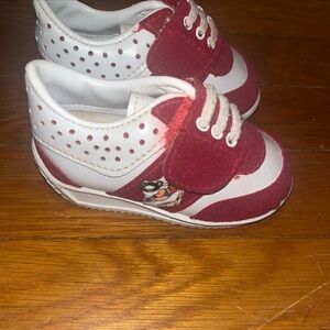 Wonder Woman Baby Size 3 Red & White Bootie Sneakers Shoes